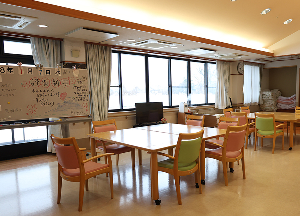 デイサービスご利用者のお部屋です。お食事やレクもここで行います。